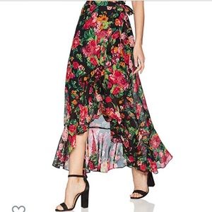 BCBGMaxAzria Floral Wrap Skirt